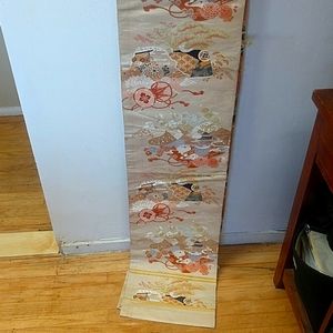 Antique Fabric Panel from Kimono or Obi